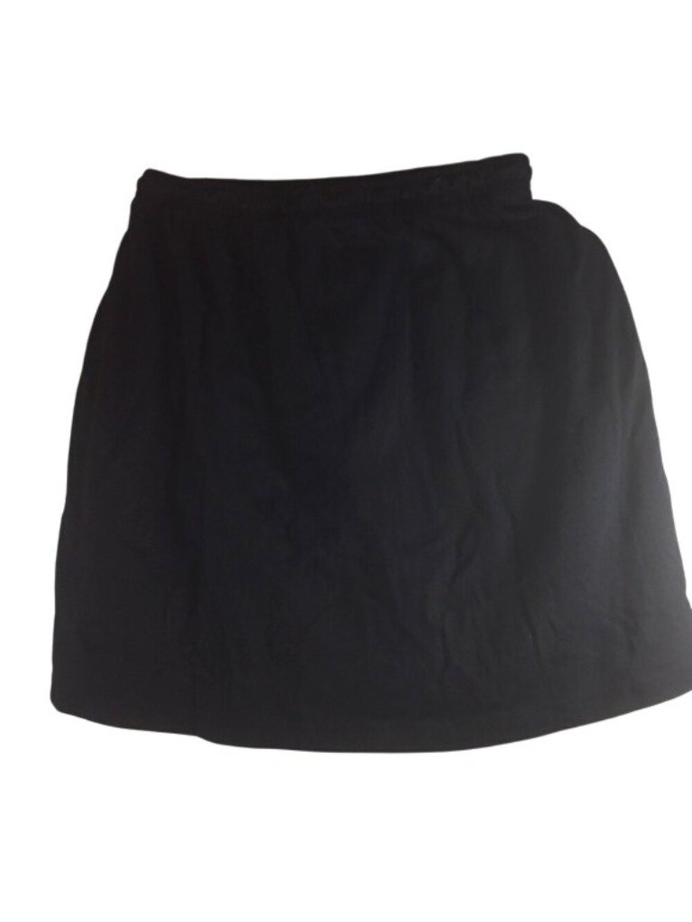Woman Within Womens Skort Elastic Waist Draw String Pockets RN 88842 Black Size